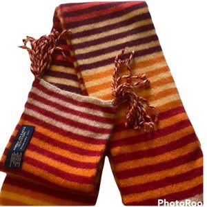 2000s AEO PUMPKIN SPICE STRIPED LAMBSWOOL EXTRA LONG WOOL SCARF Y2K ⭐️⭐️⭐️⭐️⭐️